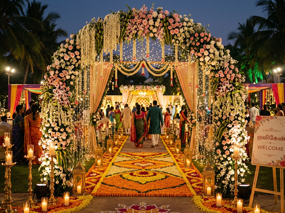 Kids theme birthday floral and balloon entrance Chennai